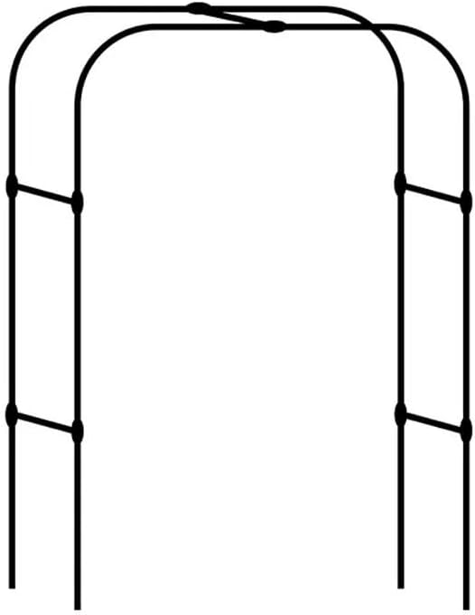 Garden arch climbing vine grid flower rack rose climbing vine rack garden pavilion is very suitable for backyard, lawn, courtyard, wedding decoration, black multiple sizes(Size:235*120cm(92.5*47.2in))