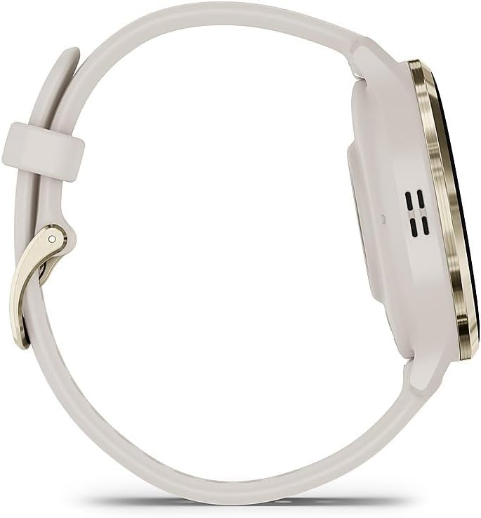 Garmin Venu 3S Health Fitness GPS Smartwatch Gold Steel Bezel with Ivory Case 41mm | Official USA Partner Model | Bundle 010-02785-04 with 2 YR CPS Enhanced Protection Pack