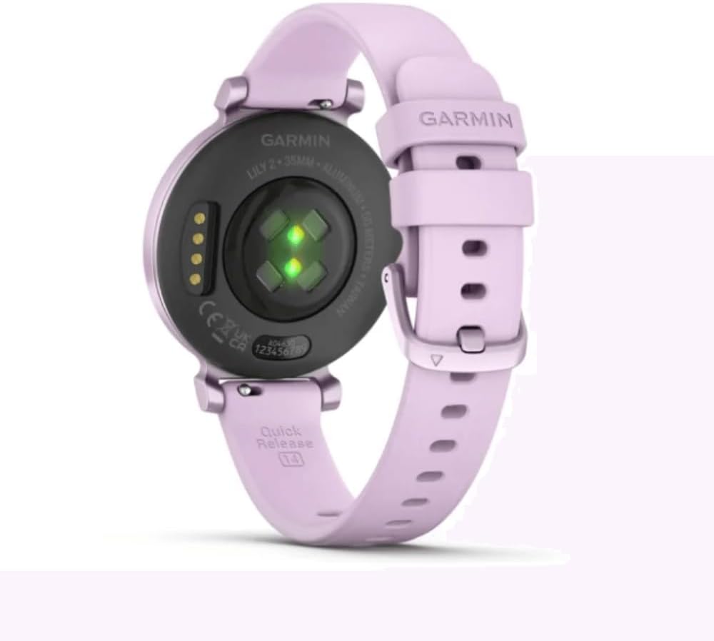 Garmin Lily 2, Small and Stylish Smartwatch, Hidden Display, Patterned Lens, Up to 5 Days Battery Life, Lilac