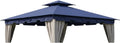 Garden Winds Reinforced RipLock 350 Replacement Canopy Top Cover Compatible with Monterey 10' x 12' Gazebo Model L-GZ215PST-4 - True Navy