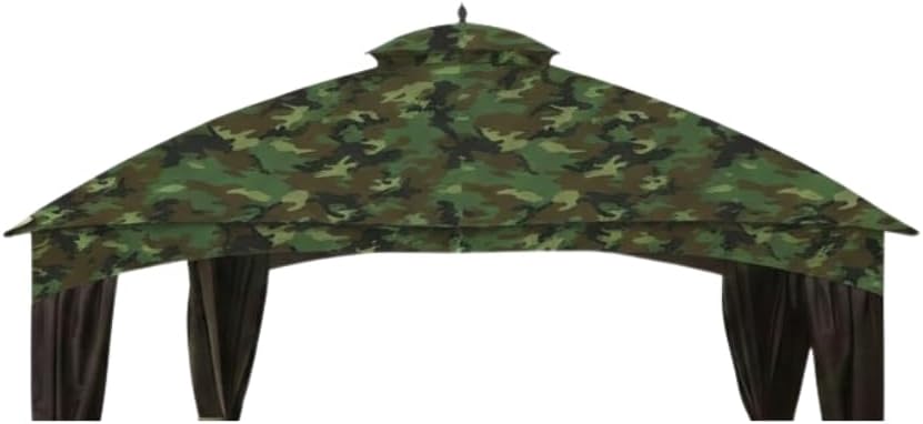 Garden Winds Replacement Canopy for Allen Roth 10x12 Gazebo - Standard 350 - Camo Green Will NOT FIT Model GF-12S004B-1