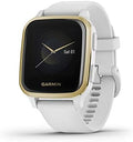 Garmin 010-02427-01 Venu Sq, GPS Smartwatch with Bright Touchscreen Display, Up to 6 Days of Battery Life, Light Gold and White (Renewed Premium)