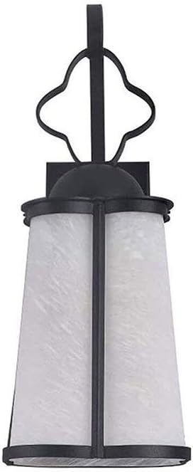 Fashion Wall Lamp E27 Aluminium Waterproof Rainproof Belt Lampshade Lawn Edge Courtyard Antirust Outdoor Lighting Fixture Street Lamp Garage Pavilion Decoration Villa Garden (Black) Indoor and O