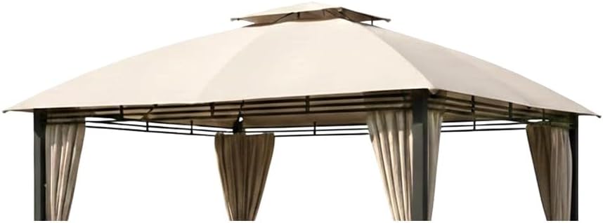 Garden Winds Reinforced Replacement Canopy Top Cover Compatible with Crestfield 11X13 (Models A101017510, A101017511, A111020900) Sunjoy Gazebo - Classic Sand, Riplock 350