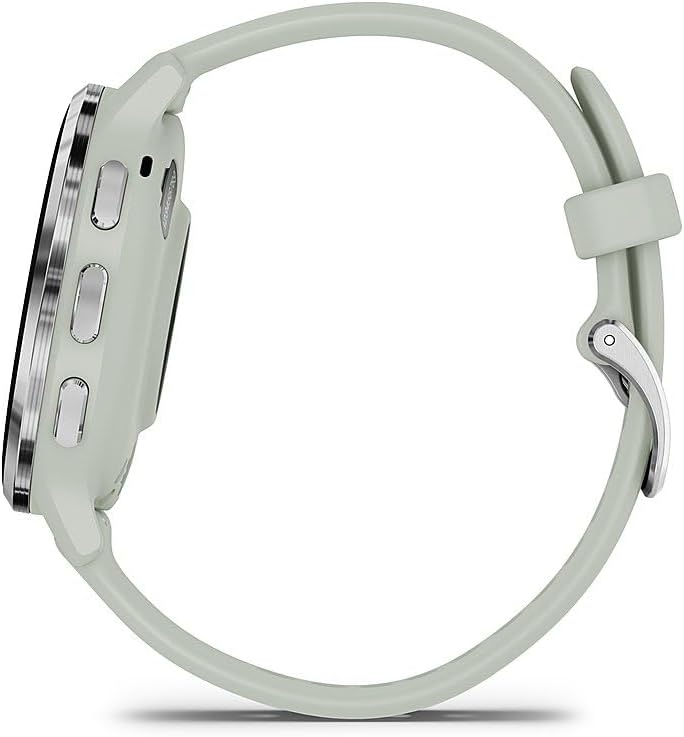 Garmin Venu 3S Health Fitness GPS Smartwatch Steel Bezel with Sage Gray Case 41mm Bundle 010-02785-01 with 2 YR CPS Enhanced Protection Pack