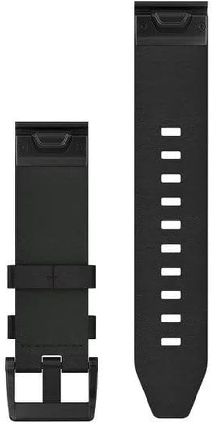 Garmin QuickFit 22 Watch Band - Black Leather