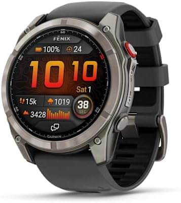 Garmin Fenix 8 Pro 51 mm AMOLED - Multisport Smartwatch, 1.4' Touch Display, Up to 27 Days Battery Life, Maps, 80+ Sports Apps, ECG, Flashlight, LTE Telephony & 24/7 SOS Emergency Call (Subscription