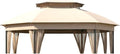Garden Winds Reinforced Replacement Canopy Top Cover Compatible with The Wilson & Fisher Jefferies 10' x 12' Gazebo - Classic Sand, Riplock 350