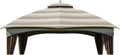 Garden Winds Durable 350 Replacement Canopy Top Compatible with Allen Roth 10' x 12' Gazebo Models GF-12S004B, TPGAZ17-002 - Stripe Stone