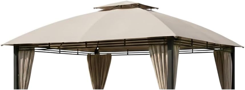 Garden Winds Reinforced RipLock 350 Replacement Canopy Top Cover Compatible with Crestfield 11' x 13' Gazebo Model A101017510 and A10101751123 – Beige