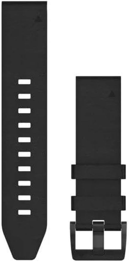 Garmin QuickFit 22 Watch Band - Black Leather