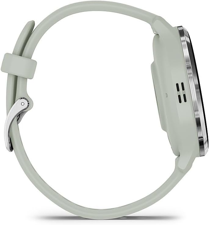 Garmin Venu 3S Health Fitness GPS Smartwatch Steel Bezel with Sage Gray Case 41mm Bundle 010-02785-01 with 2 YR CPS Enhanced Protection Pack
