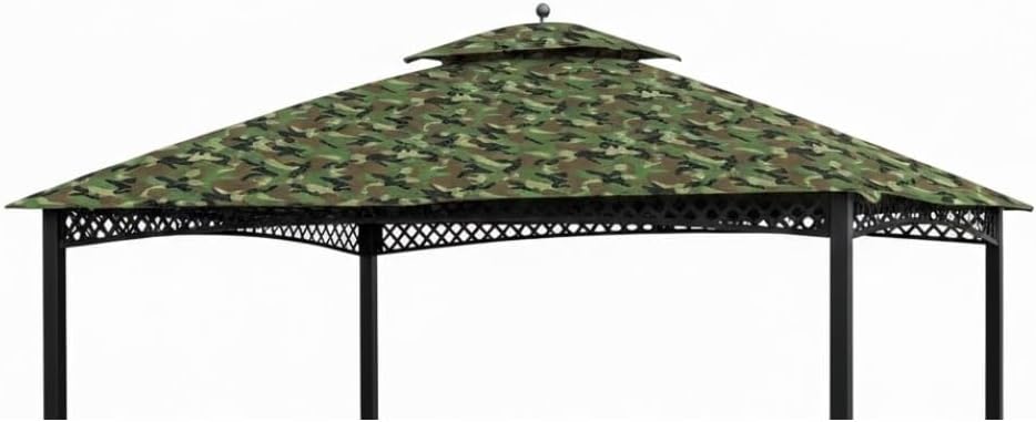 Garden Winds Durable 350 Replacement Canopy Top Compatible with Windsor Dome 10' x 12' Gazebo Models L-GZ717PST-C, A111001701 - Camo Green