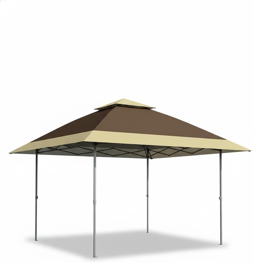 Garvee 13x13FT Pop Up Gazebo,Canopy Tent,Outdoor Patio Gazebo,Tent for Party,Wedding,Outdoor Dining,Backyard(Grey)