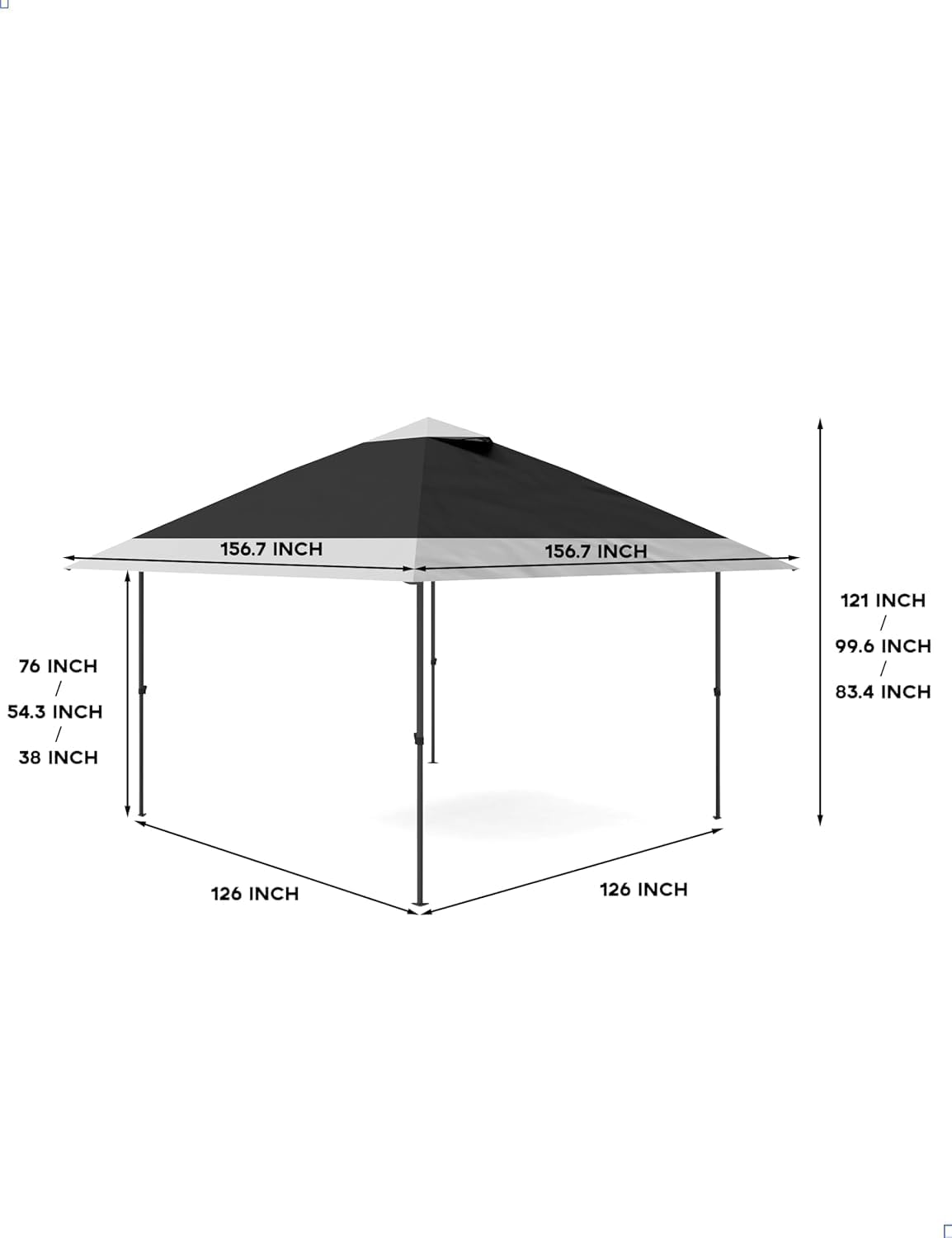 Garvee 13x13FT Pop Up Gazebo,Canopy Tent,Outdoor Patio Gazebo,Tent for Party,Wedding,Outdoor Dining,Backyard(Grey)