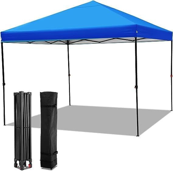 COBIZI 13x26 Heavy Duty Pop Up Canopy Tent with 6 Sidewalls, Commercial Gazebo Party Tent with Mosquito Netting Wall Easy Set Up Outdoor Instant Screen Canopy for Backyard, Patio, Garden, Blue