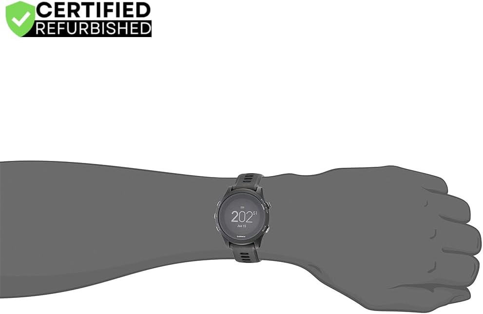 Garmin (Refurbished 010-N1746-00 Forerunner 935 GPS Watch, Multisport, Altimeter, Battery, Black Bundle with 2 YR CPS Enhanced Protection Pack (Renewed)
