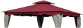 Garden Winds Reinforced RipLock 350 Replacement Canopy Top Cover Compatible with Monterey 10' x 12' Gazebo Model L-GZ215PST-4 - Cinnabar