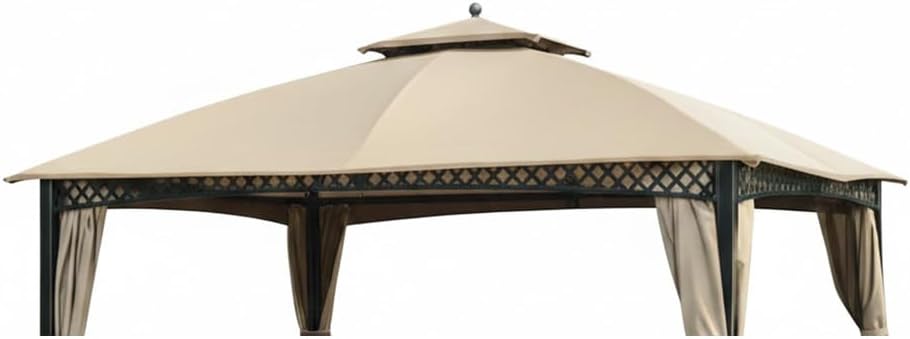 Garden Winds Durable Replacement Canopy Top Cover Compatible with The L-GZ717PST-C, A111001701 Windsor Dome 10' x 12' Gazebo - Classic Sand, RipLock 350