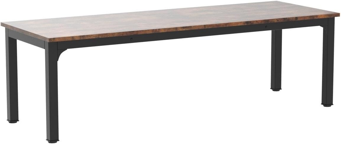 Tribesigns 78.7 Inches Extra Long Computer Desk 2 Person Desk, Double Long Desk, Workstaion for Home Office, Brown+Black
