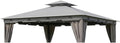Garden Winds Reinforced RipLock 350 Replacement Canopy Top Cover Compatible with Monterey 10' x 12' Gazebo Model L-GZ215PST-4 - Slate Gray