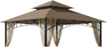 Garden Winds Reinforced RipLock 350 Replacement Canopy Top Cover Compatible with Madaga 10' x 10' Gazebo Models L-GZ136PST, L-GZ136PST-7, L-GZ136PST-2 - Nutmeg