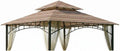 Garden Winds Durable 350 Replacement Canopy Top Compatible with Madaga 10' x 10' Gazebo Models L-GZ136PST, L-GZ136PST-7, L-GZ136PST-2 - Stripe Canyon