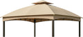 Garden Winds Reinforced RipLock 350 Replacement Canopy Top Cover Compatible with 10' x 12' Gazebo Models TPGAZ2303D, TPGAZ2403A, TPGAZ2403C - Beige