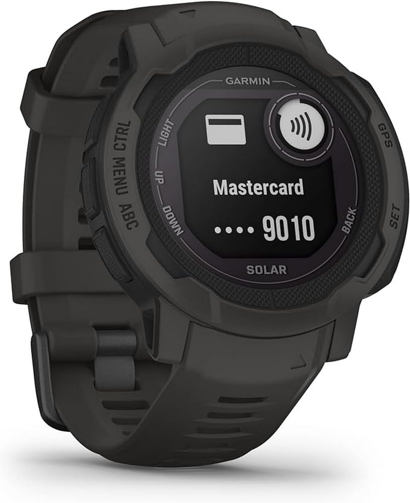 Garmin Instinct 2 Solar, GPS Outdoor Watch, Solar Charging Capabilities, Multi-GNSS Support, Tracbak Routing, Graphite (Renewed)