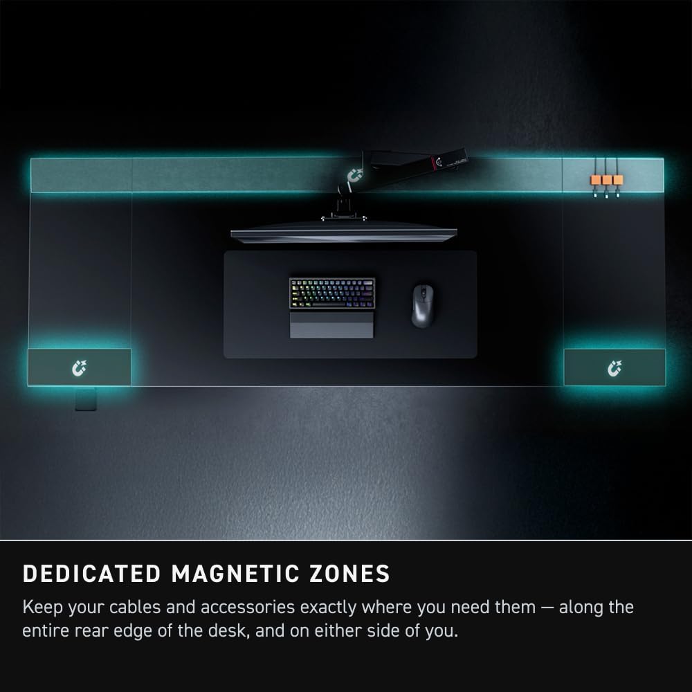 Secretlab Magnus Evo | Electric Standing Desk with Magnetic Cable Management | Integrated Power Supply Column | Built-in Cable Management Tray | Everyday Ergonomic Gaming Desk