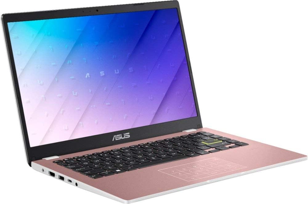 ASUS 2021 14' Thin Light Student Laptop Computer, Intel Celeron N4020 (up to 2.8GHz), 4GB RAM, 128GB eMMC, 12Hours Battery Life, Webcam, Zoom Meeting, Windows 10, w/Ghost Manta 64GB SD Card