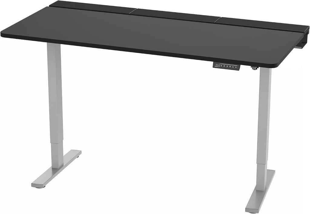 VIVO Electric 60 x 30 in Standing Adjustable Gaming Desk with Hidden Cable Trays, Full-Size Mouse Pad, Black Top Gray Frame, DESK-KIT-1G6-P3B
