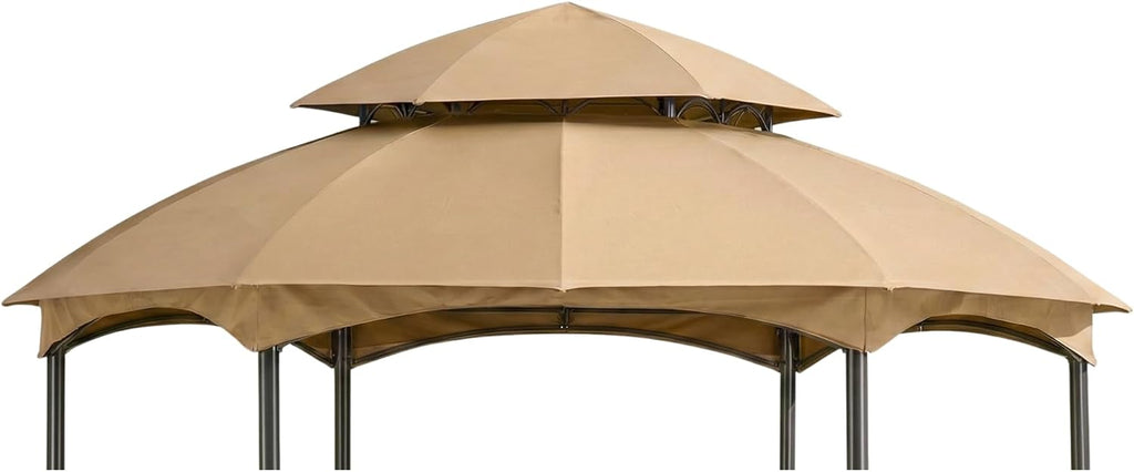 Garden Winds Durable 350 Replacement Canopy Top Compatible with Heritage 12' x 12' Hexagon Gazebo Models L-GZ793PST-E, A101011800 - Beige