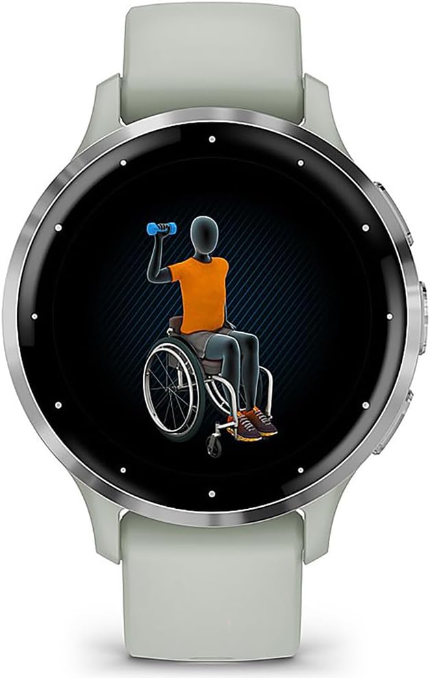 Garmin 010-N2785-01 Venu 3S Health Fitness GPS Smartwatch Silver Bezel/Gray Band (41mm) Refurbished Bundle with 2 YR CPS Enhanced Protection Pack