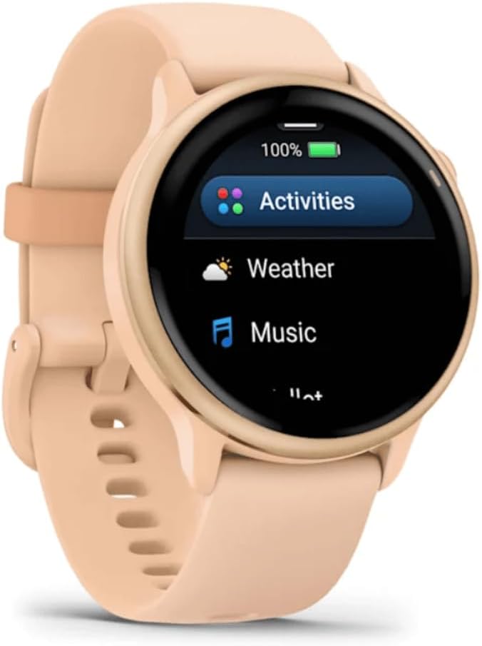 Garmin vívoactive® 6 Health and Fitness GPS Smartwatch - AMOLED Display, Up to 11 Days Battery, Metallic Pink Dawn with Matching Band