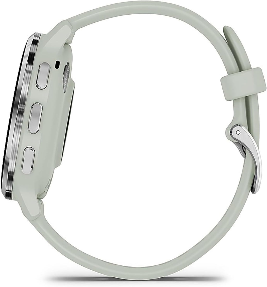 Garmin Venu 3S Health Fitness GPS Smartwatch Silver Bezel/Gray Band (41mm) - (Renewed)