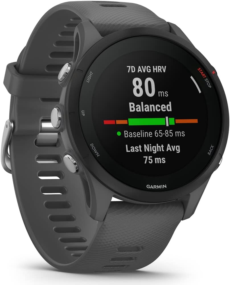 Garmin 010-02641-00 Forerunner 255 GPS Smartwatch Slate Gray | Official USA Partner Model | Bundle with 2 YR CPS Enhanced Protection Pack