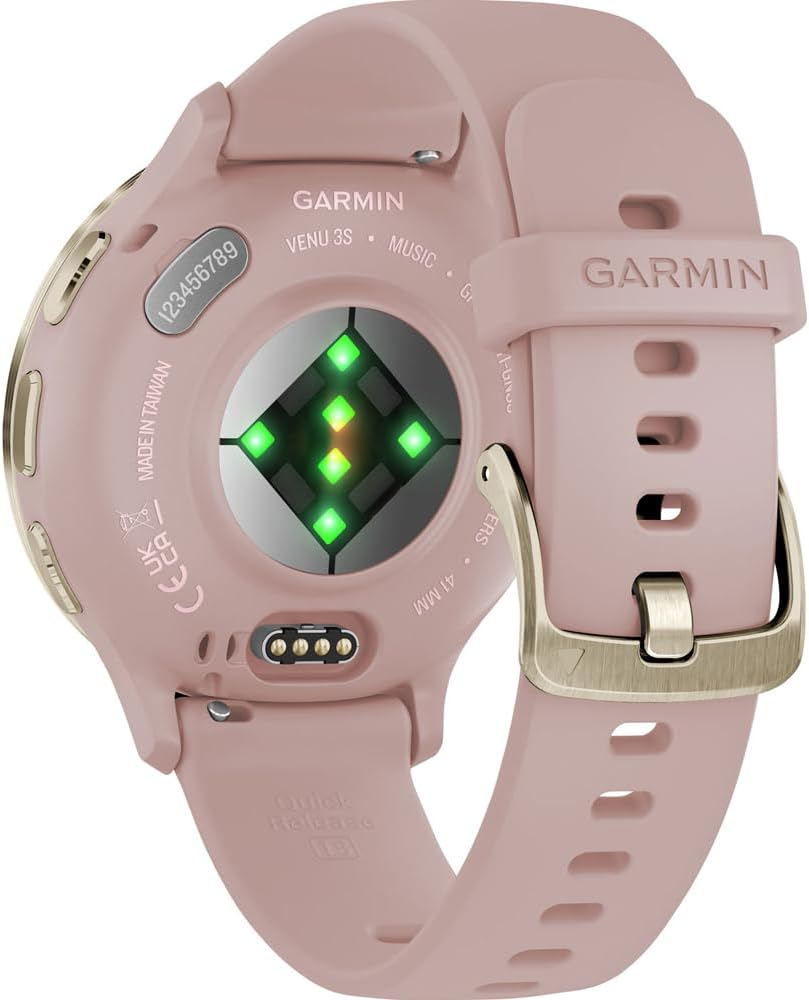 Garmin 010-N2785-03 Venu 3S Fitness GPS Smartwatch Gold Bezel with Rose Case 41mm (Renewed) Bundle with 2 YR CPS Enhanced Protection Pack