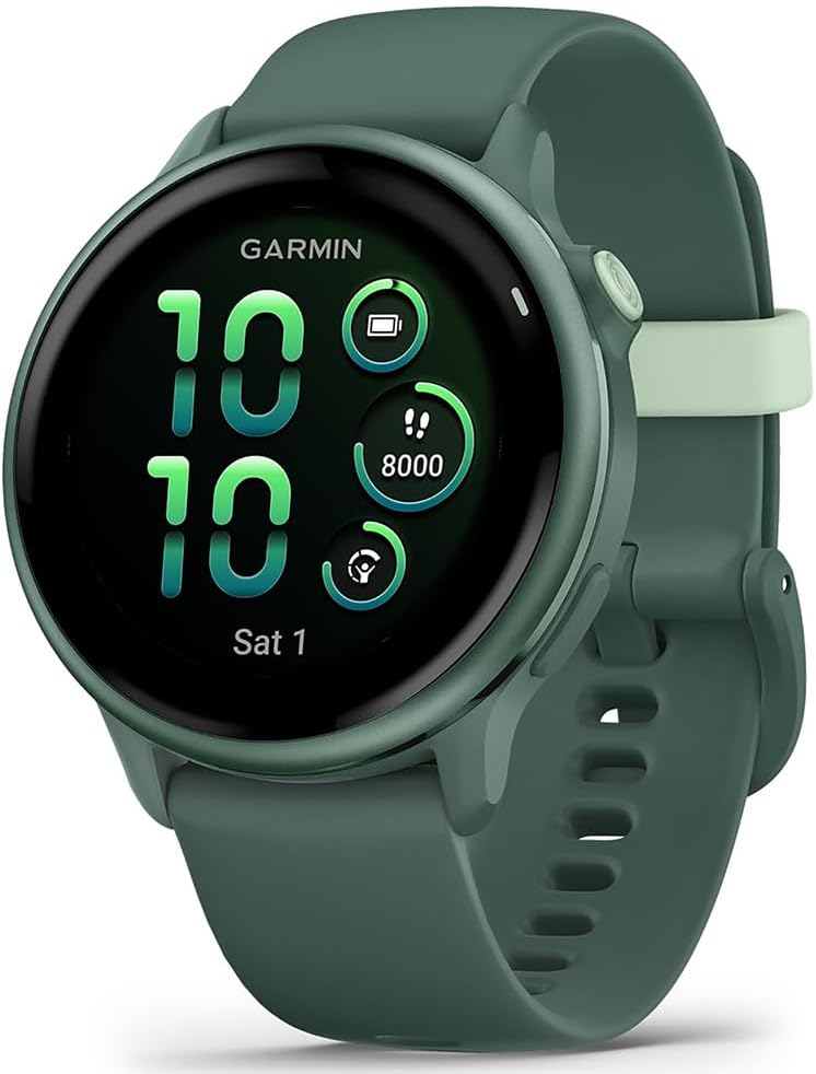 Garmin 010-02985-02 VIVOACTIVE 6 Health and Fitness GPS Smartwatch Jasper Green with Silicone Band Bundle with Deco Essentials Exclusive 26 Month CPS Enhanced Protection Pack