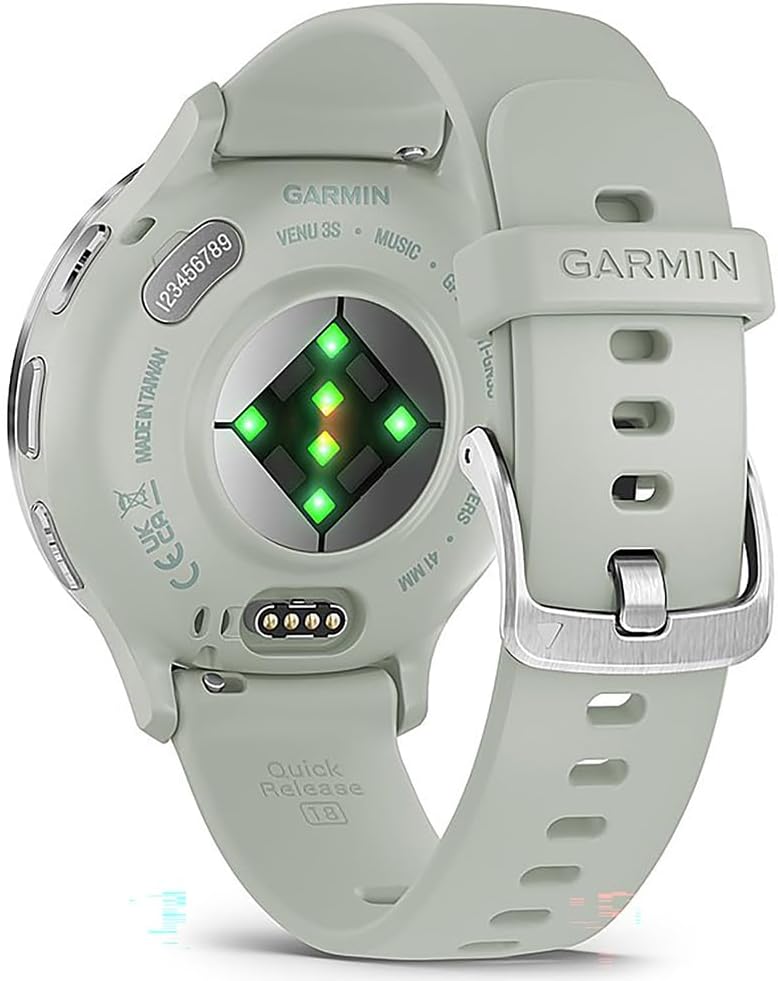 Garmin 010-N2785-01 Venu 3S Health Fitness GPS Smartwatch Silver Bezel/Gray Band (41mm) Refurbished Bundle with 2 YR CPS Enhanced Protection Pack