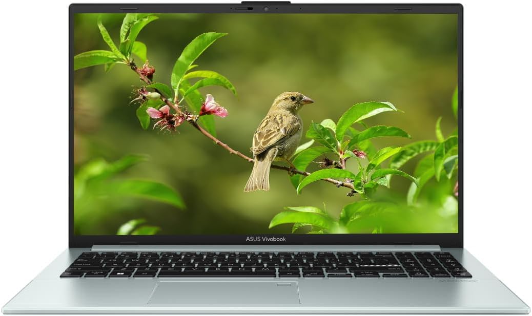 ASUS 2025 Lightweight Laptop, 15.5' FHD OLED Display, Intel i3 Processor Up to 3.79GHz, 8GB Ram, 256GB SSD, Backlit Keyboard, Super-Fast WiFi, HDMI, Windows 11 OS, Pastel Blue (Renewed)