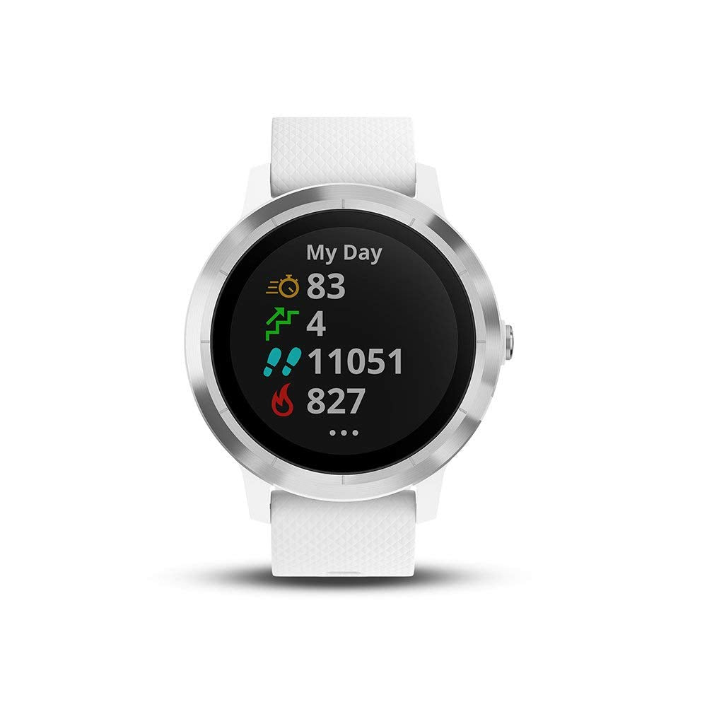 GARMIN - Smartwatch GARMIN Vivoactive 3 1,2' GPS Waterproof 5 ATM Glonass White Stainless steel (Renewed)