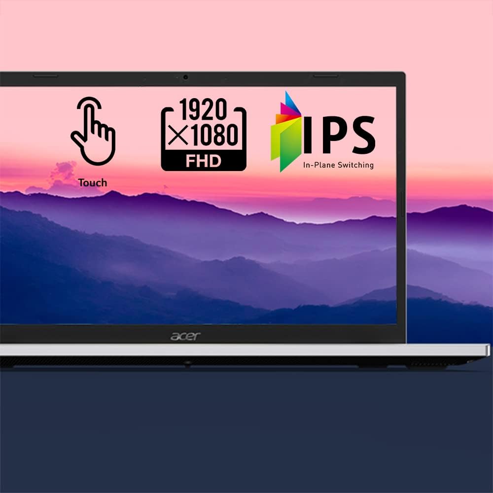 acer Aspire 3 A315-24PT-R08Z Slim Laptop | 15.6' Full HD IPS Touch Display | AMD Ryzen 3 7320U Quad-Core Processor | AMD Radeon Graphics | 8GB LPDDR5 | 256GB NVMe SSD, Silver