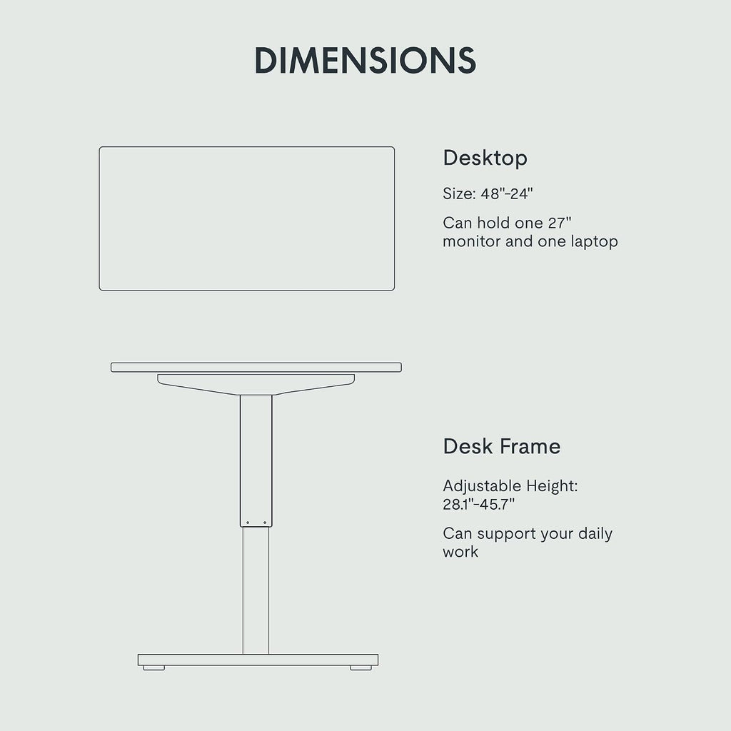 FLEXISPOT EN2 55''x28'' Standing Desk with Monitor Mount Bundle, 1' Thick One-Piece Desktop, Fully Adjustable Single Monitor Arm with Cable Management, Bundle for Home Office, Gaming & Study, Black