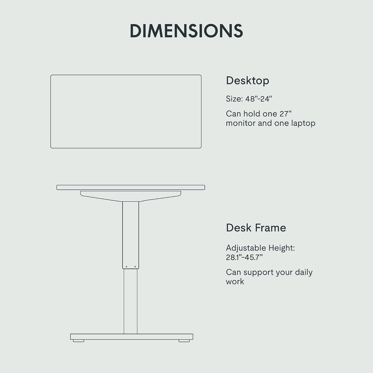 FLEXISPOT EN2 55''x28'' Standing Desk with Monitor Mount Bundle, 1' Thick One-Piece Desktop, Fully Adjustable Single Monitor Arm with Cable Management, Bundle for Home Office, Gaming & Study, Black