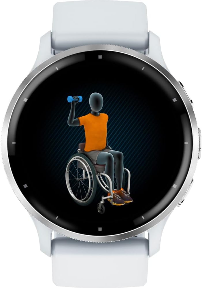 Garmin Venu 3 Health Fitness GPS Smartwatch Silver Bezel/Whitestone Band (45mm) - (Renewed)
