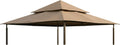 Garden Winds Durable 350 Replacement Canopy Top Compatible with Harbor 12' x 12' Gazebo Models X1250B, GFS01250B, GFS01250A - Beige