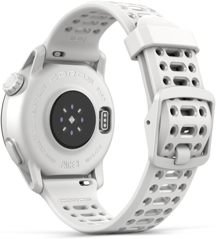 COROS PACE 3 GPS Sport Watch - Lightweight, Comfortable Running Watch, 17-Day Battery Life, Accurate GPS, Heart Rate Monitor, Navigation, Sleep Tracking - White Silicone