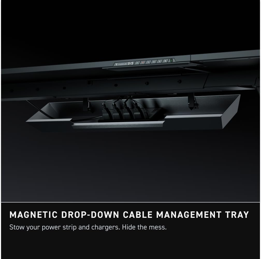 Secretlab Magnus Evo | Electric Standing Desk with Magnetic Cable Management | Integrated Power Supply Column | Built-in Cable Management Tray | Everyday Ergonomic Gaming Desk