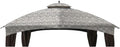 Garden Winds Durable 350 Replacement Canopy Top Compatible with Allen Roth 10' x 12' Gazebo Models GF-12S004B, TPGAZ17-002 - Damask Beige